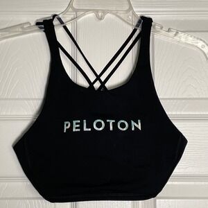 Lululemon x Peloton Black Criss Cross Straps Sports Bra Size 6